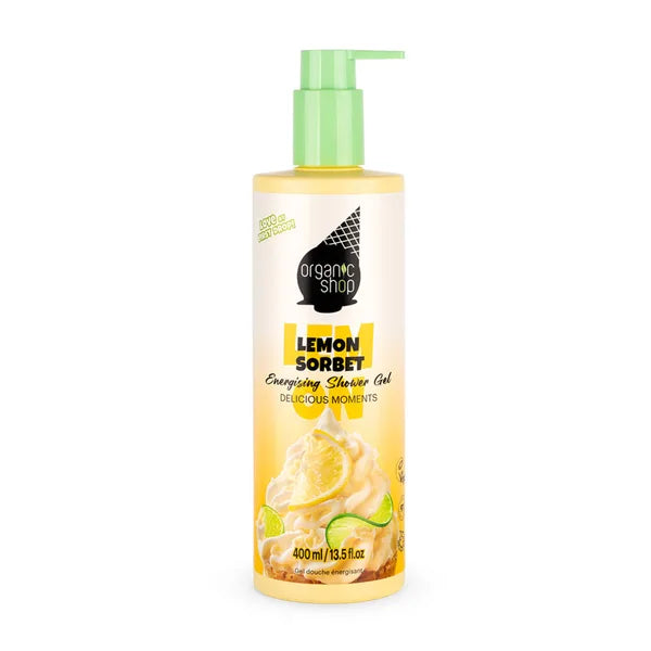 Organic Shop Ice Cream Lemon Sorbet Αφρόλουτρο για Αναζωογόνηση με Εκχύλισμα Λεμονιού 400ml