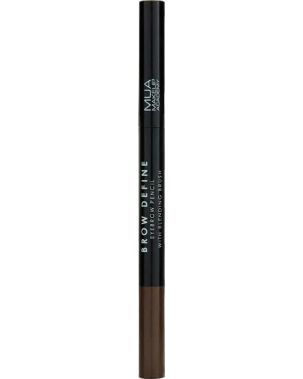 MUA Brow Define Eyebrow Pencil With Blending Brush Dark Brown