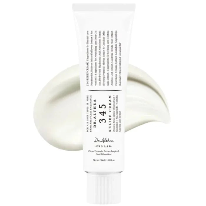 Dr. Althea 345 Relief Κρέμα Προσώπου για Ενυδάτωση, Ατέλειες & Ερυθρότητα με Υαλουρονικό Οξύ & Νιασιναμίδη 50 ml 50ml