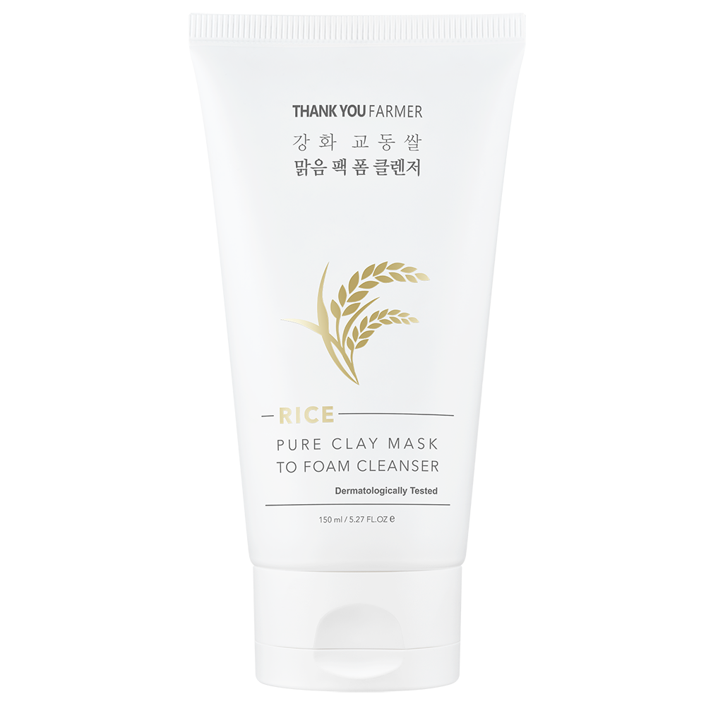 Rice Pure Clay Mask to Foam Cleanser 150ml