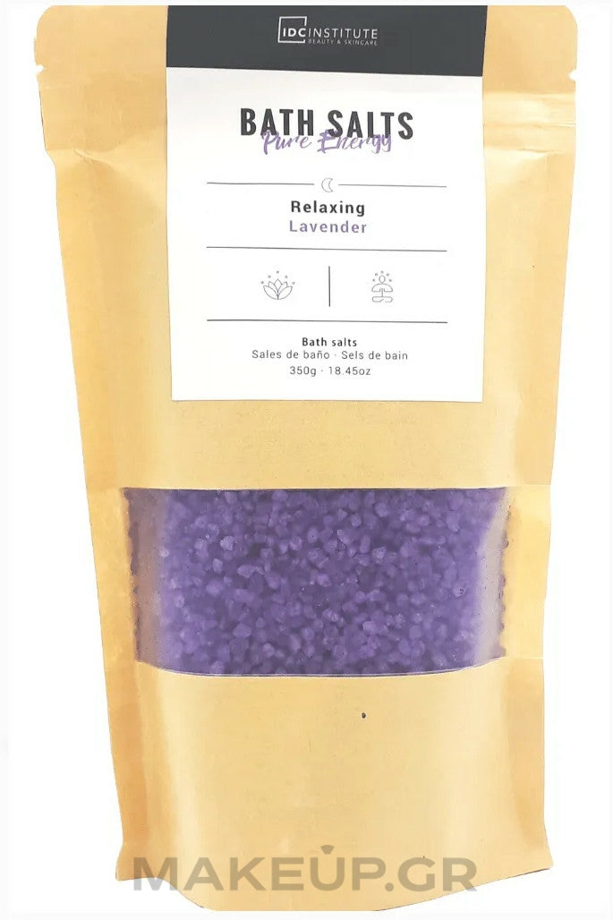 idc άλατα μπάνιου pure energy λεβάντα 350gr