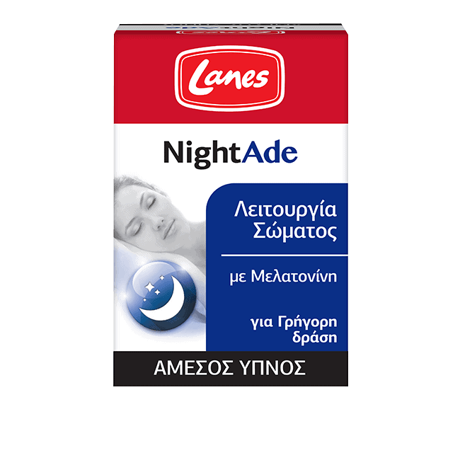 Lanes NightAde Λειτουργία Σώματος με Μελατονίνη 90 υπογλώσσια δισκία
