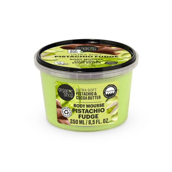 Organic Shop Body Mousse Pistachio Fudge Μους Σώματος με Φιστίκι & Βούτυρο Κακάο 250ml