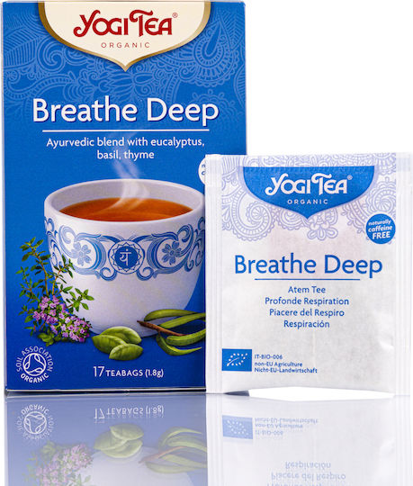 Yogi Tea Breathe Deep Ευκάλυπτος Βιολογικό Προϊόν 17 Φακελάκια 30.6gr