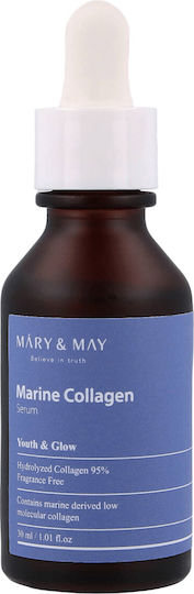 Mary & May Marine Collagen Ενυδατικό & Αντιγηραντικό Serum Προσώπου με Υαλουρονικό Οξύ & Κολλαγόνο για Λάμψη & Σύσφιξη 30ml