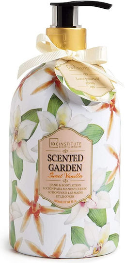 IDC Institute Scented Garden Sweet Vanilla Ενυδατική Lotion Σώματος με Άρωμα Βανίλια για Όλες τις Επιδερμίδες 500ml
