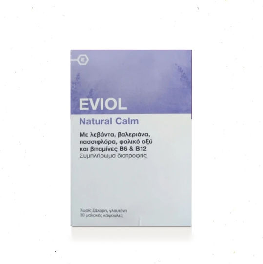 EVIOL NATURAL CALM με λεβάντα,πασιφλόρα,φολικό οξύ και βιταμίνες B6 και Β12