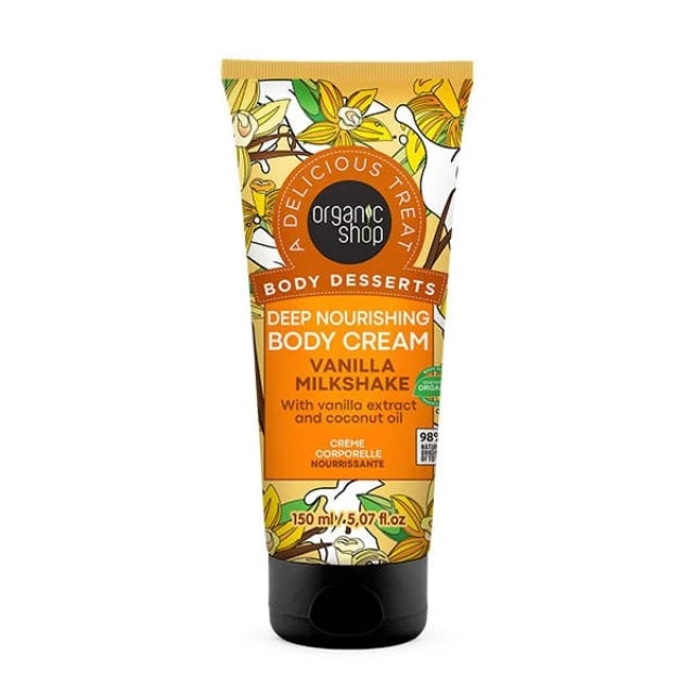 Organic Shop Body Desserts Vanilla Milkshake Θρεπτική Κρέμα Σώματος 150ml