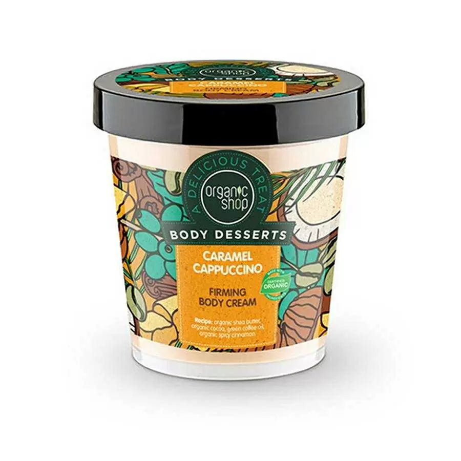 Organic Shop Body Desserts Firming Body Cream Caramel Cappuccino Συσφικτική Κρέμα Σώματος Καραμέλα Καπουτσίνο 450ml