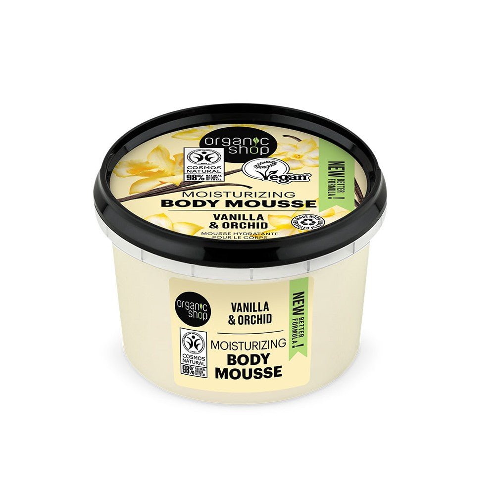 Organic Shop Moisturizing Body Mousse Vanilla & Orchid Μους Σώματος με Βανίλια & Ορχιδέα 250ml