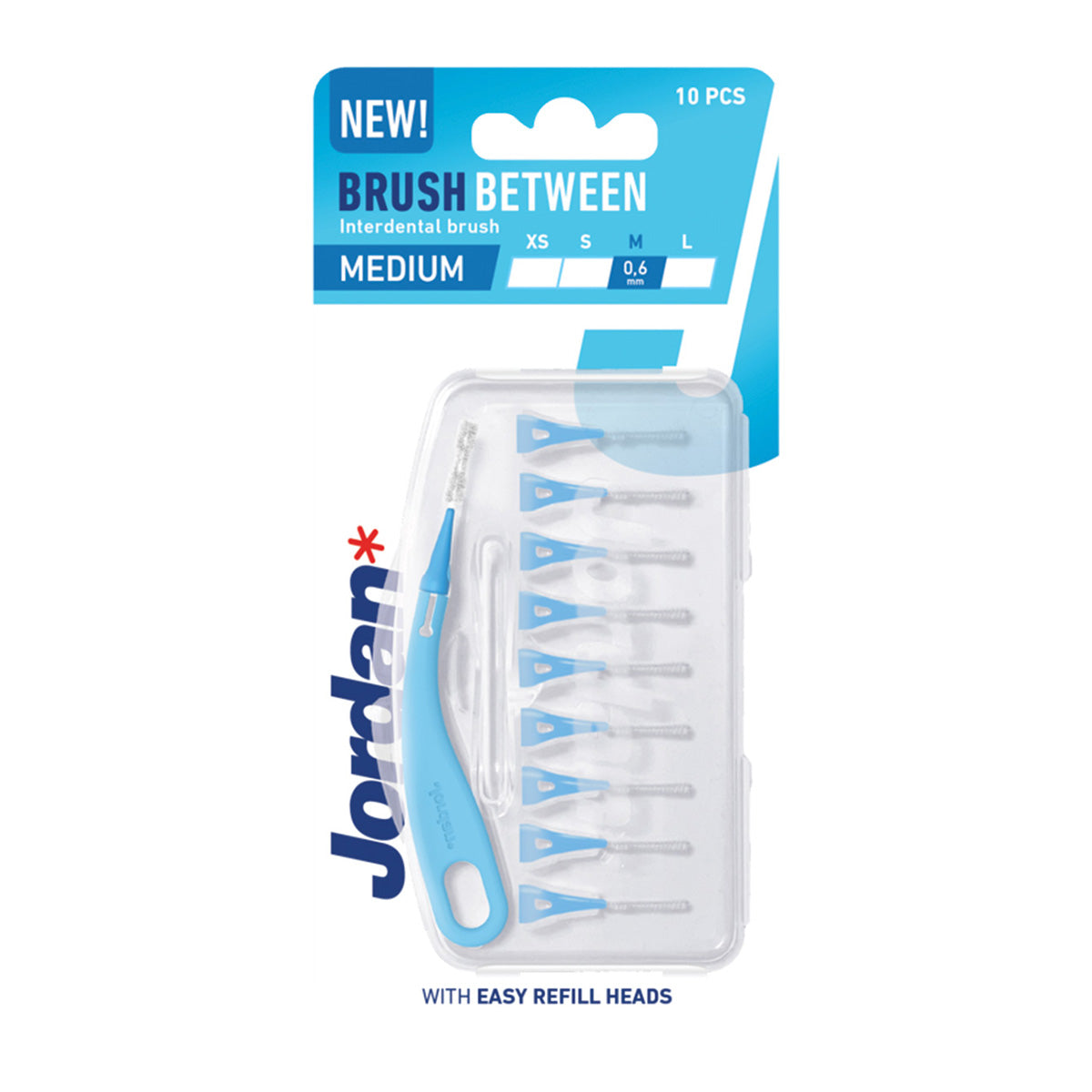 Jordan Brush Between Interdental Brush Μεσοδόντια Βουρτσάκια Medium 0,6mm 10 τεμάχια