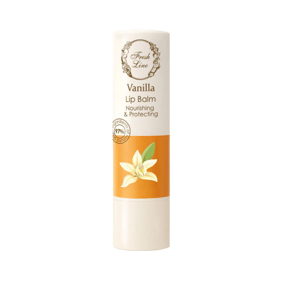 Vanilla Lip Balm με βιολογικό βούτυρο καριτέ, εκχύλισμα από χαμομήλι & αλόη