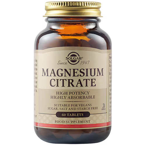Solgar Magnesium Citrate 60 ταμπλέτες