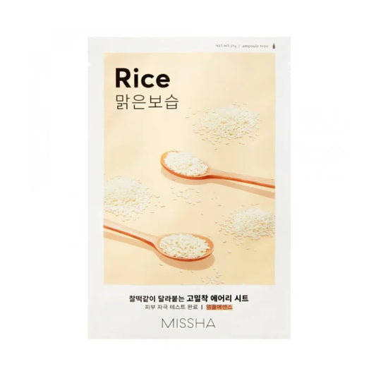 Missha – Airy Fit Sheet Mask Rice, 19g Mάσκα προσώπου με εκχύλισμα ρυζιού