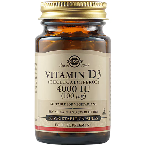 Solgar Vitamin D3 4000 IU 60 κάψουλες
