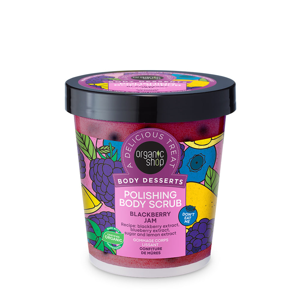 Organic Shop Scrub Σώματος Body Desserts Μαρμελάδα Βατόμουρο, 450ml