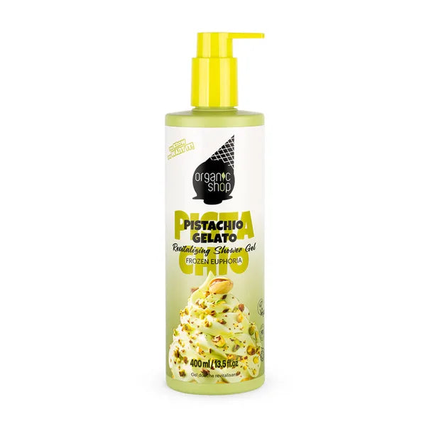 Organic Shop Ice Cream Pistachio Gelato Αφρόλουτρο για Αναζωογόνηση με Έλαιο Φιστικιού 400ml