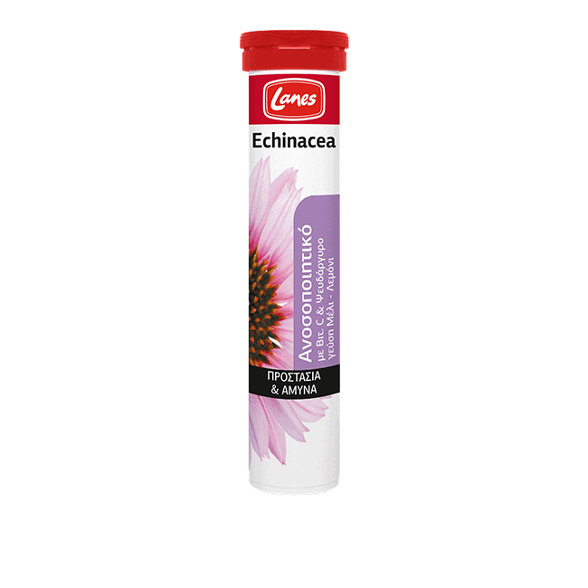 Lanes Echinacea με βιταμίνη C και ψευδάργυρο 20 αναβράζοντα δισκία