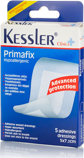 Kessler Primafix Αυτοκόλλητες Γάζες 7.2x5cm 5τμχ