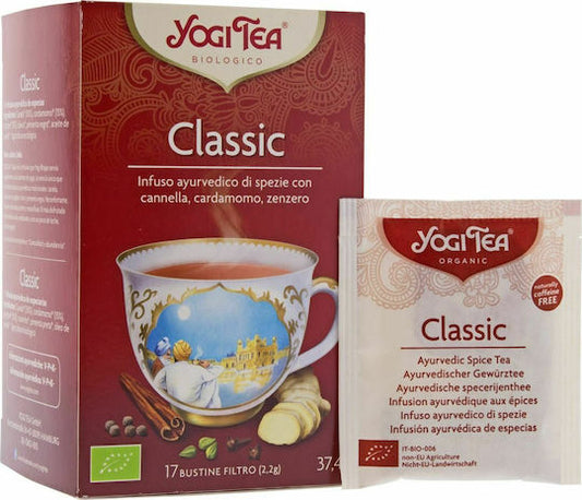 Yogi Tea Classic Μείγμα Βοτάνων Βιολογικό Προϊόν 17 Φακελάκια 37.4gr