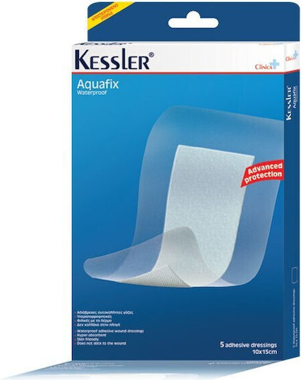 Kessler Aquafix Αυτοκόλλητες αδιάβροχες Γάζες 15x10cm 5τμχ