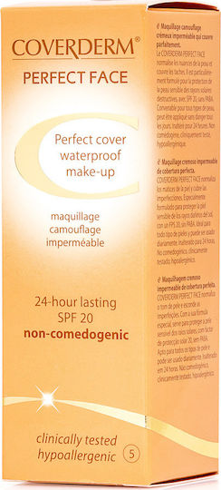 Coverderm Perfect Face Waterproof SPF20 Liquid Foundation  30ml