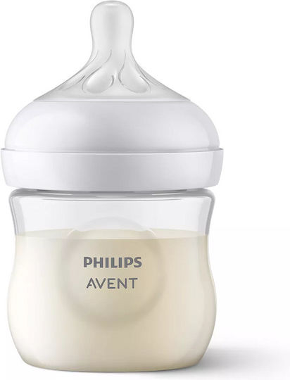 Philips Πλαστικό Μπιμπερό Natural Response με Θηλή Σιλικόνης για 0+ μηνών Διάφανο 125ml