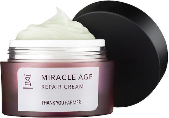 Thank you farmer miracle age πλούσια αντιγηραντική κρέμα θρέψης και επανόρθωσης με έλαιο Agran και Ceramides.
