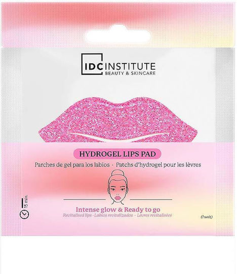 IDC Institute Hydrogel Glitter Lip Μάσκα Χειλιών για Σκασμένα Χείλη με Υδατικό τζελ & Γκλίτερ Ροζ 6gr