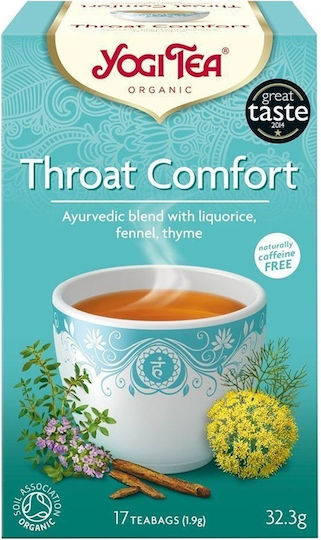 Yogi Tea Throat Comfort Μείγμα Βοτάνων 17 Φακελάκια 32.3gr