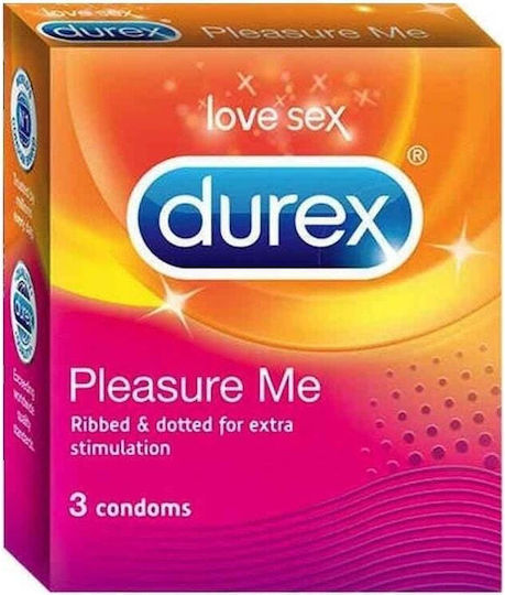Durex Προφυλακτικά Pleasure Max με Ραβδώσεις και κουκκίδες 3τμχ