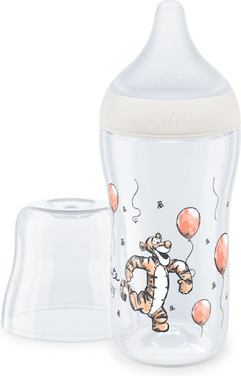 Nuk Πλαστικό Μπιμπερό Winnie Pooh Perfect Match Κατά των Κολικών με Θηλή Σιλικόνης για 3+ μηνών Λευκό 260ml