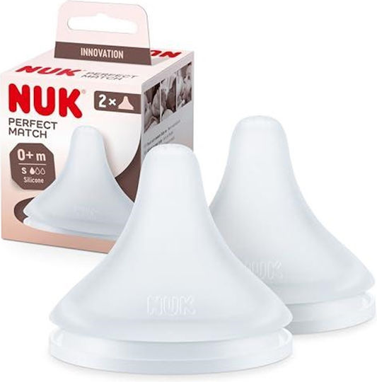 Nuk Perfect Match Θηλές από Σιλικόνη Μικρής Ροής για 0+ μηνών 2τμχ