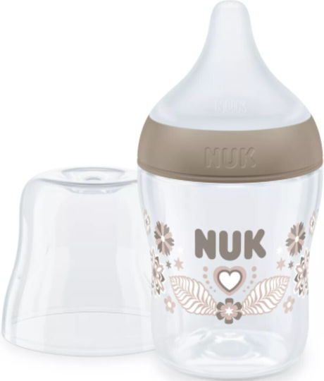 Nuk Πλαστικό Μπιμπερό Perfect Match Κατά των Κολικών με Θηλή Σιλικόνης για 0+ μηνών Γκρι 150ml