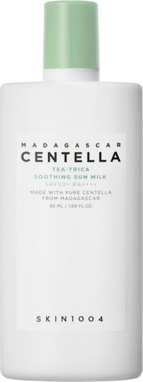 SKIN 1004 Tea trica soothing sun milk spf50 + Αντιηλιακό γαλάκτωμα προσώπου με τειόνδεντρο