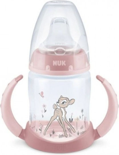 Nuk Classics First Choice Bambi Εκπαιδευτικό Μπιμπερό Πλαστικό με Λαβές Ροζ 6m+ 150ml