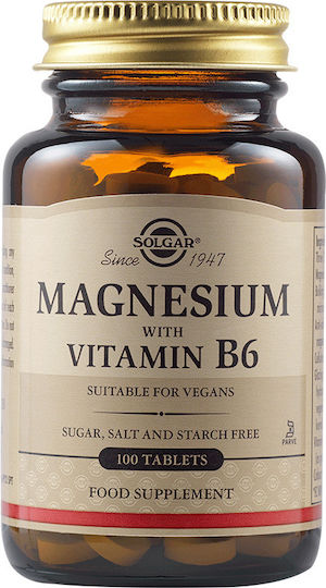 Solgar Magnesium with Vitamin B6 100 ταμπλέτες