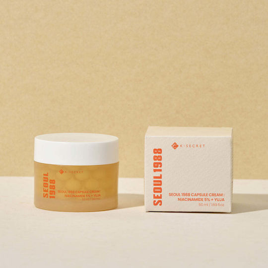 K-Secret Seoul 1988 Capsule Κρέμα Προσώπου για Ενυδάτωση, Αντιγήρανση & Λάμψη με Niacinamide 5% + Yuja 50ml